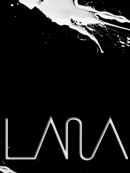 lana briede about me grafik  - logo auf schwarzem hintergrund